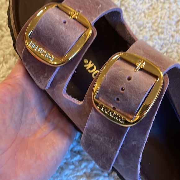 BIG BUCKLE BIRKENSTOCK ARIZONA LAVENDER BLUSH GOLD OILED LEATHER BRAND NEW 39/8 - Picture 9 of 11